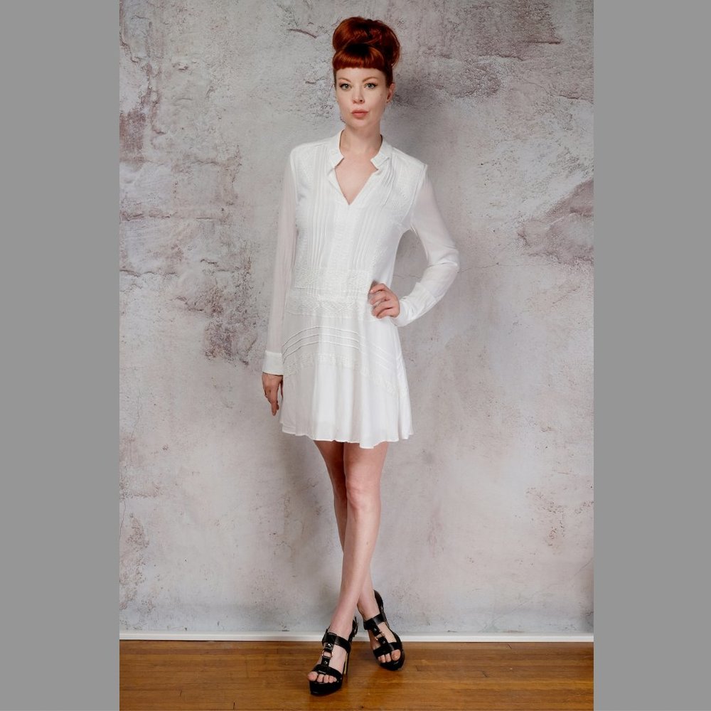 Gorgeous White Derek Lam gauze dress 10 Crosby small 4 - Picture 5 of 6